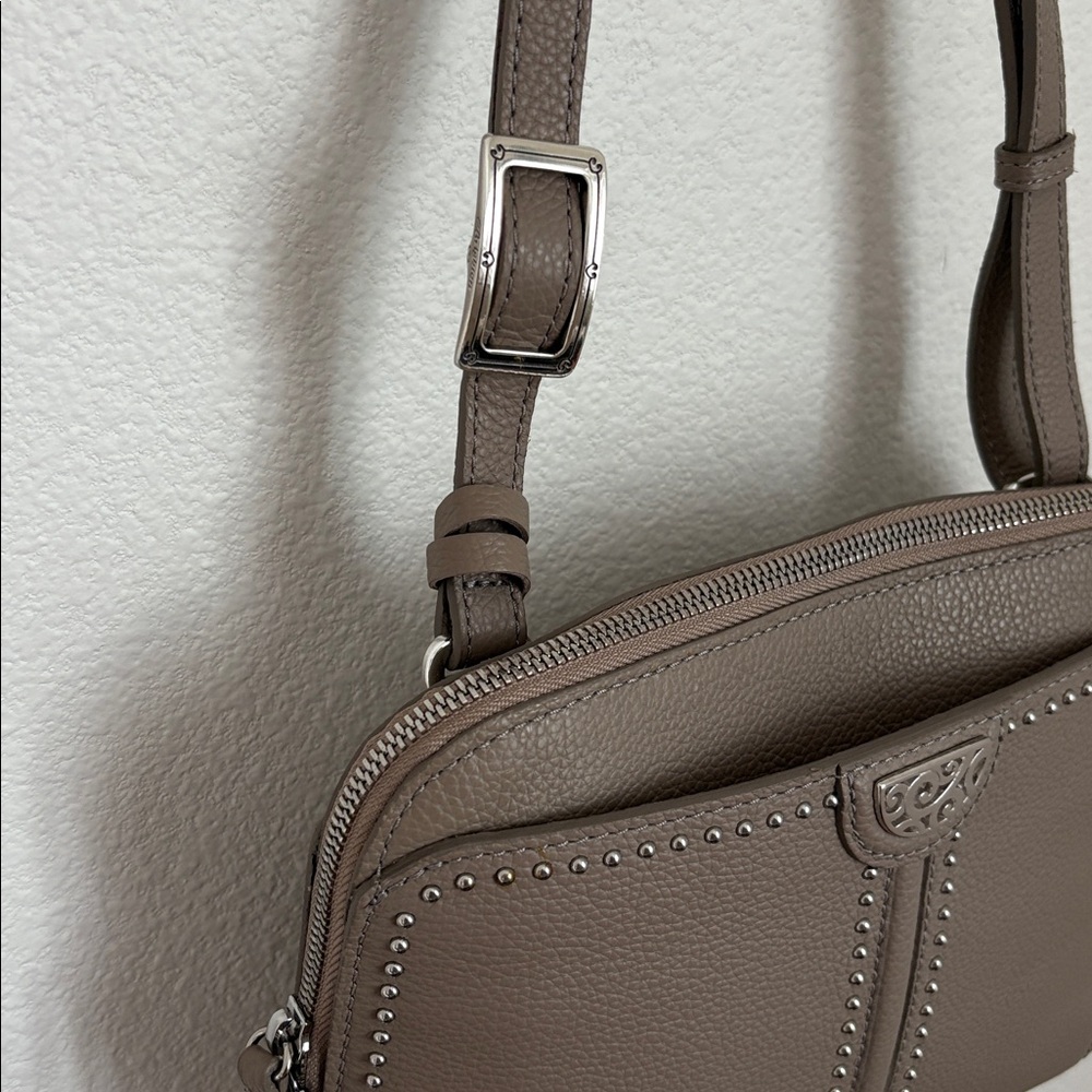 Brighton JOJO Organizer Taupe Studded Crossbody Bag - Picture 16 of 16